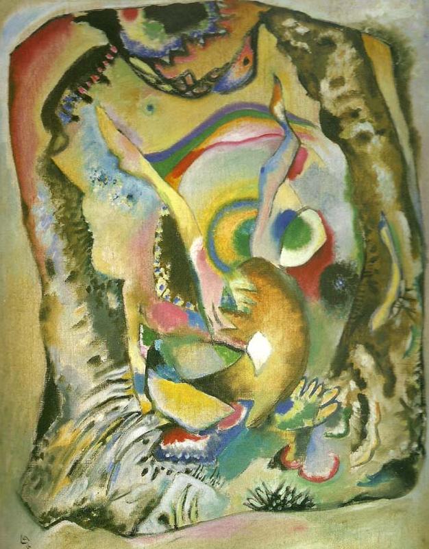 Wassily Kandinsky paintiong on light ground